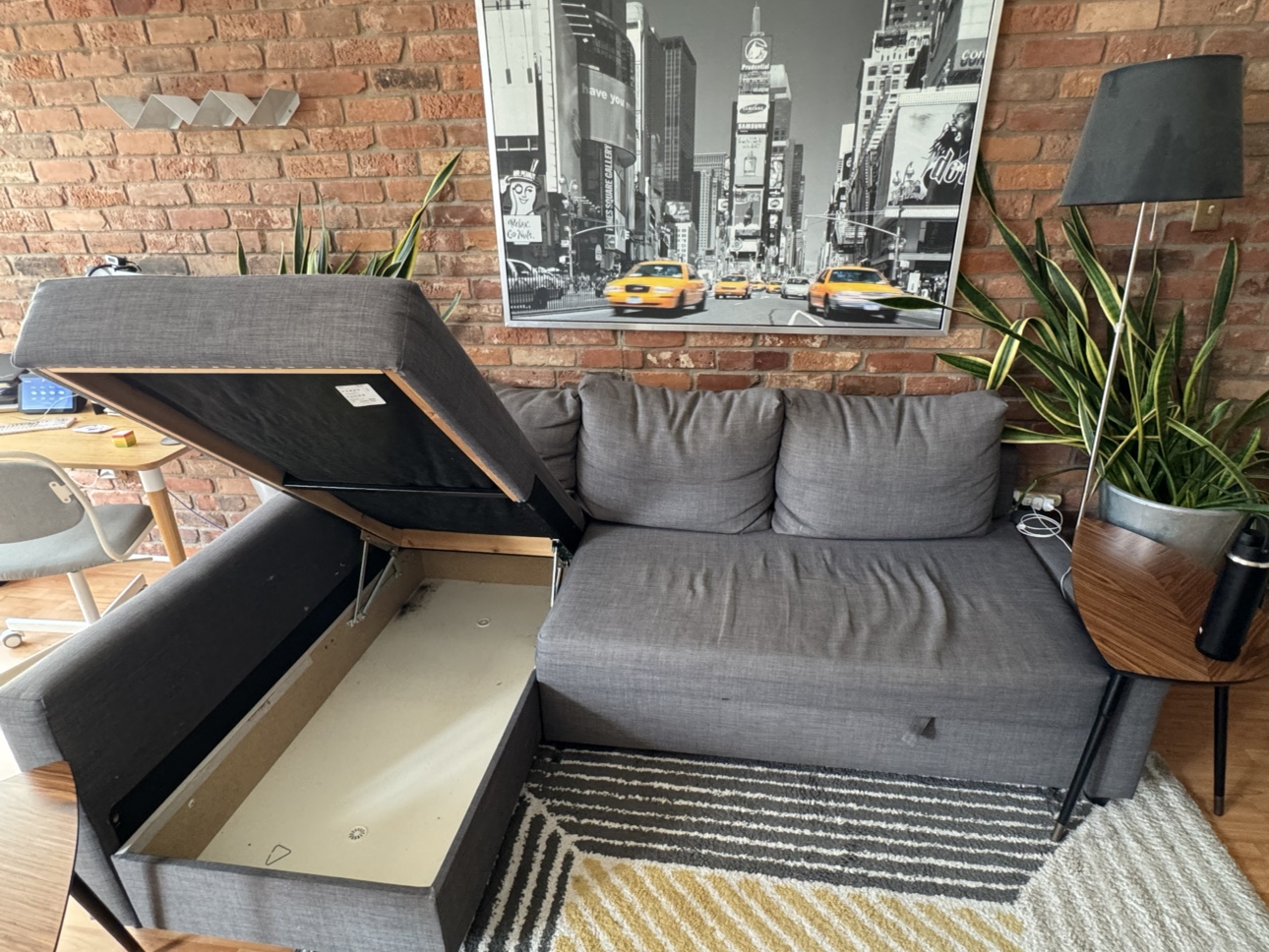 Corner sofa-bed with storage - photo 2