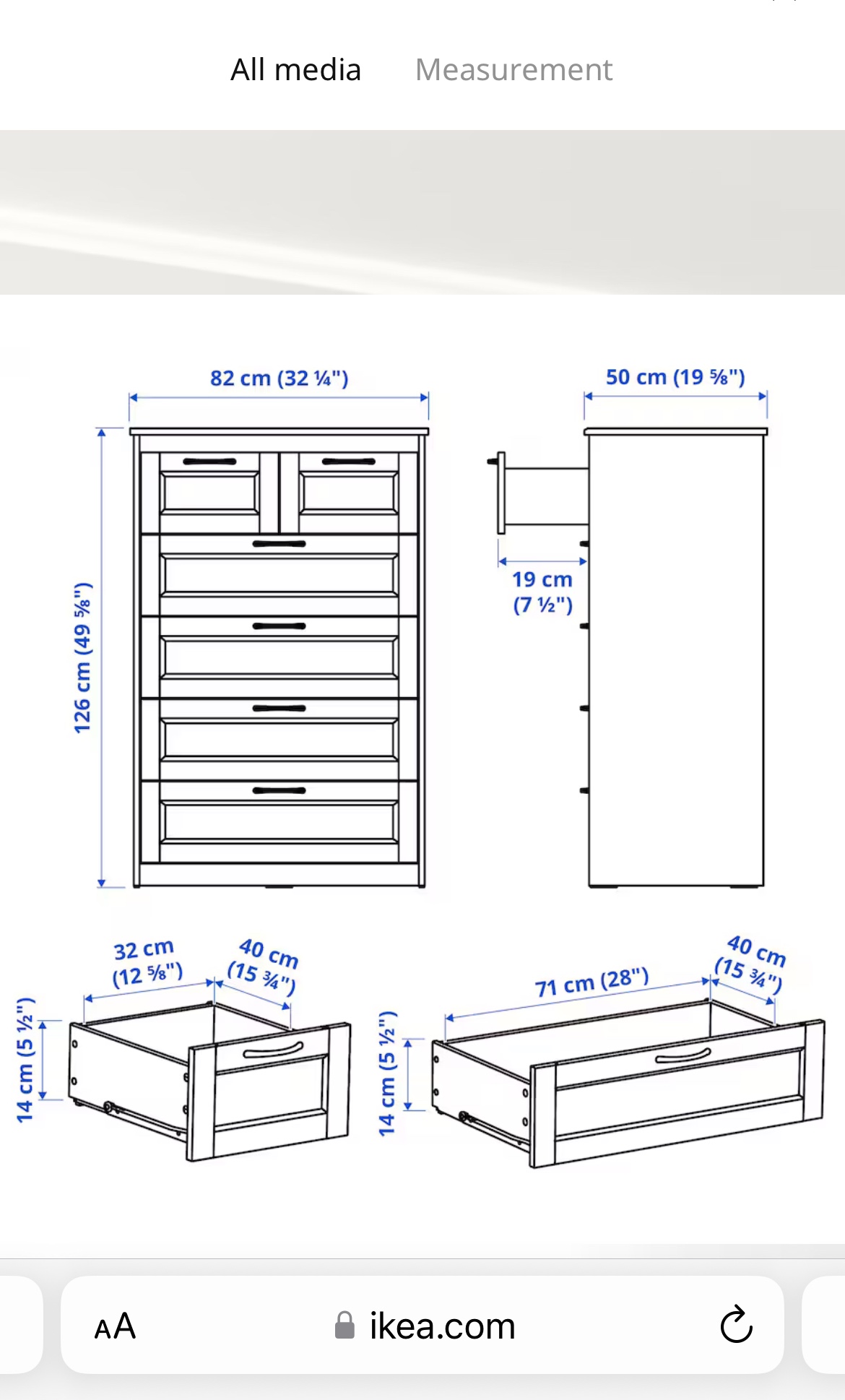 Moving Sale/ IKEA SONGESAND 6-drawer chest, white image indicator(10)