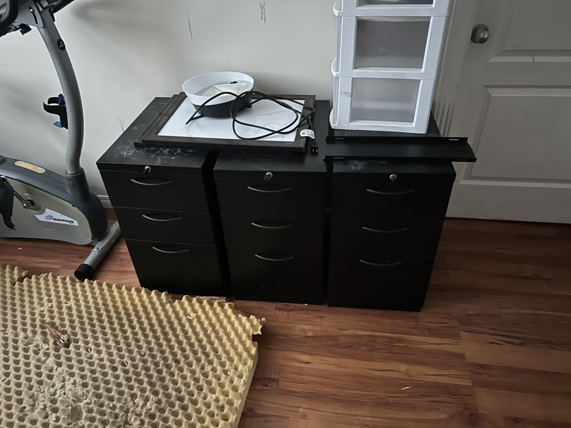 Steel black office cabinets