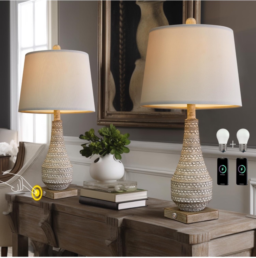 BOBOMOMO 3-Way 24.5" Table Lamps