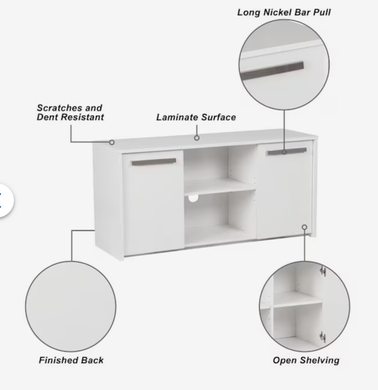 White Lateral File Cabinet - photo 2