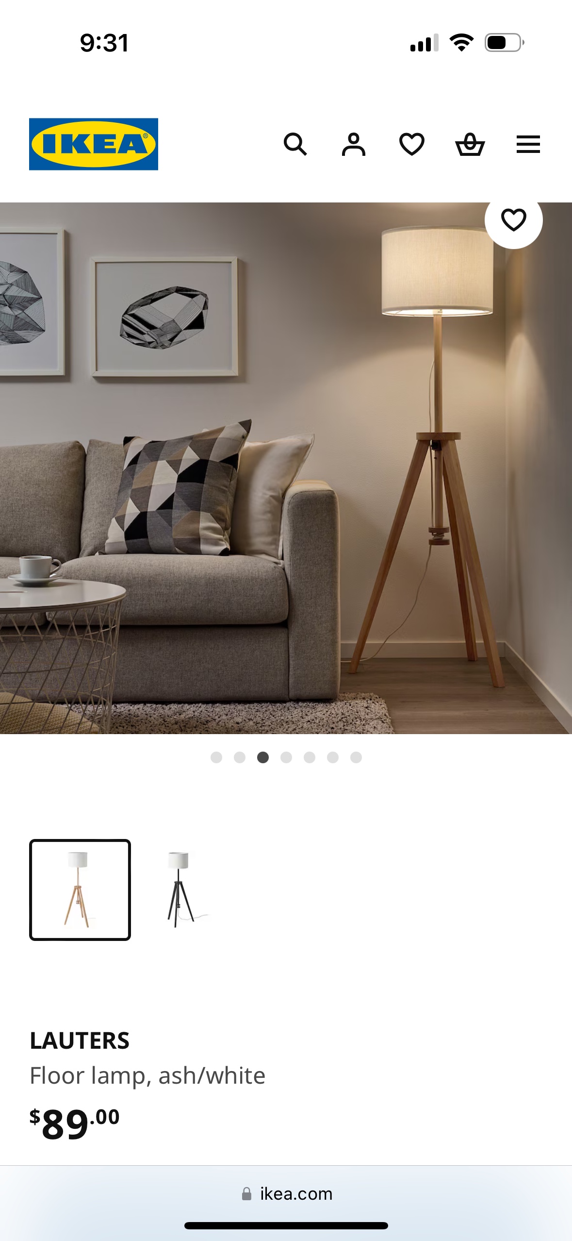 IKEA Lauters floor lamp comes with bulb - photo 4