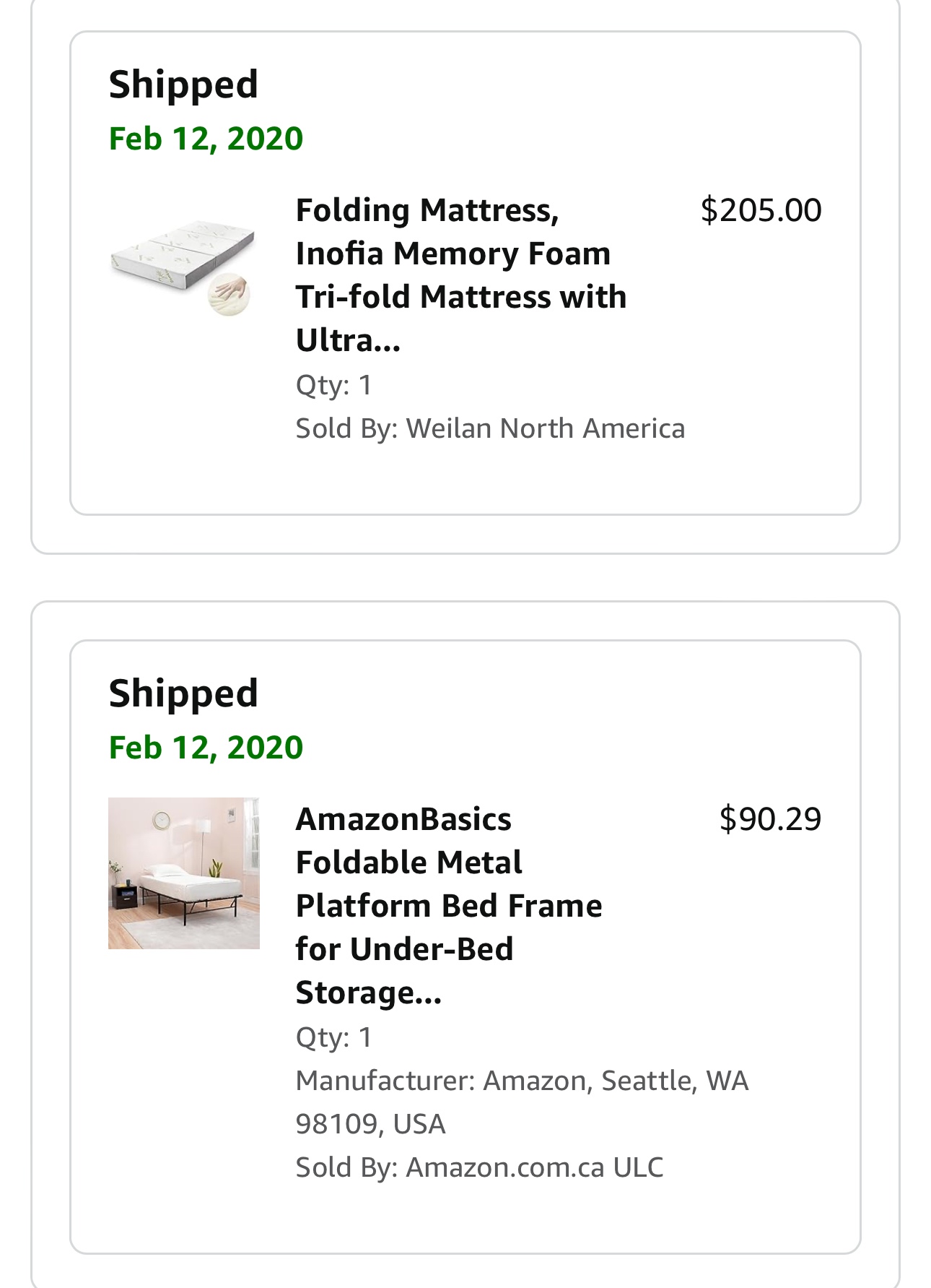 Twin trifold mattress and frame - photo 3