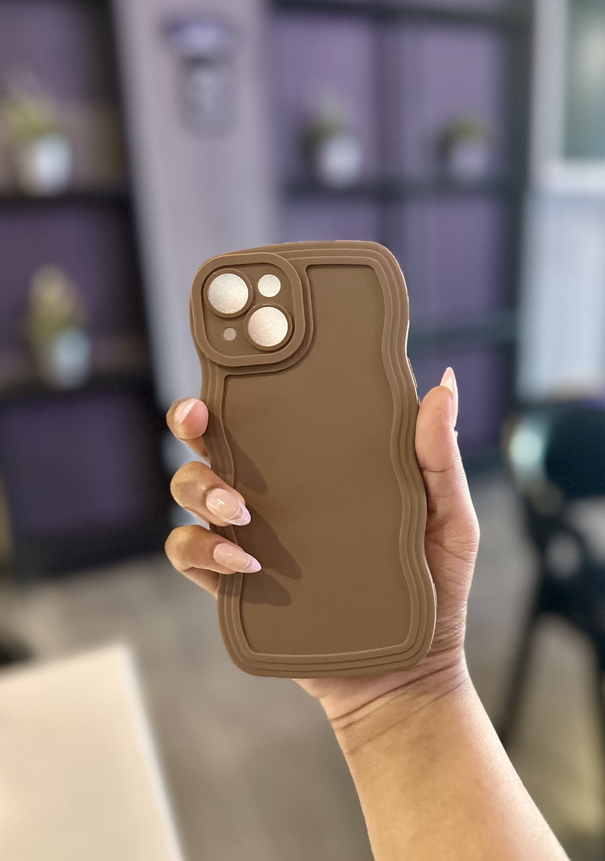 Wave Frame Case for iPhone 14 – Curly and Slim Shockproof Bumper - photo 3