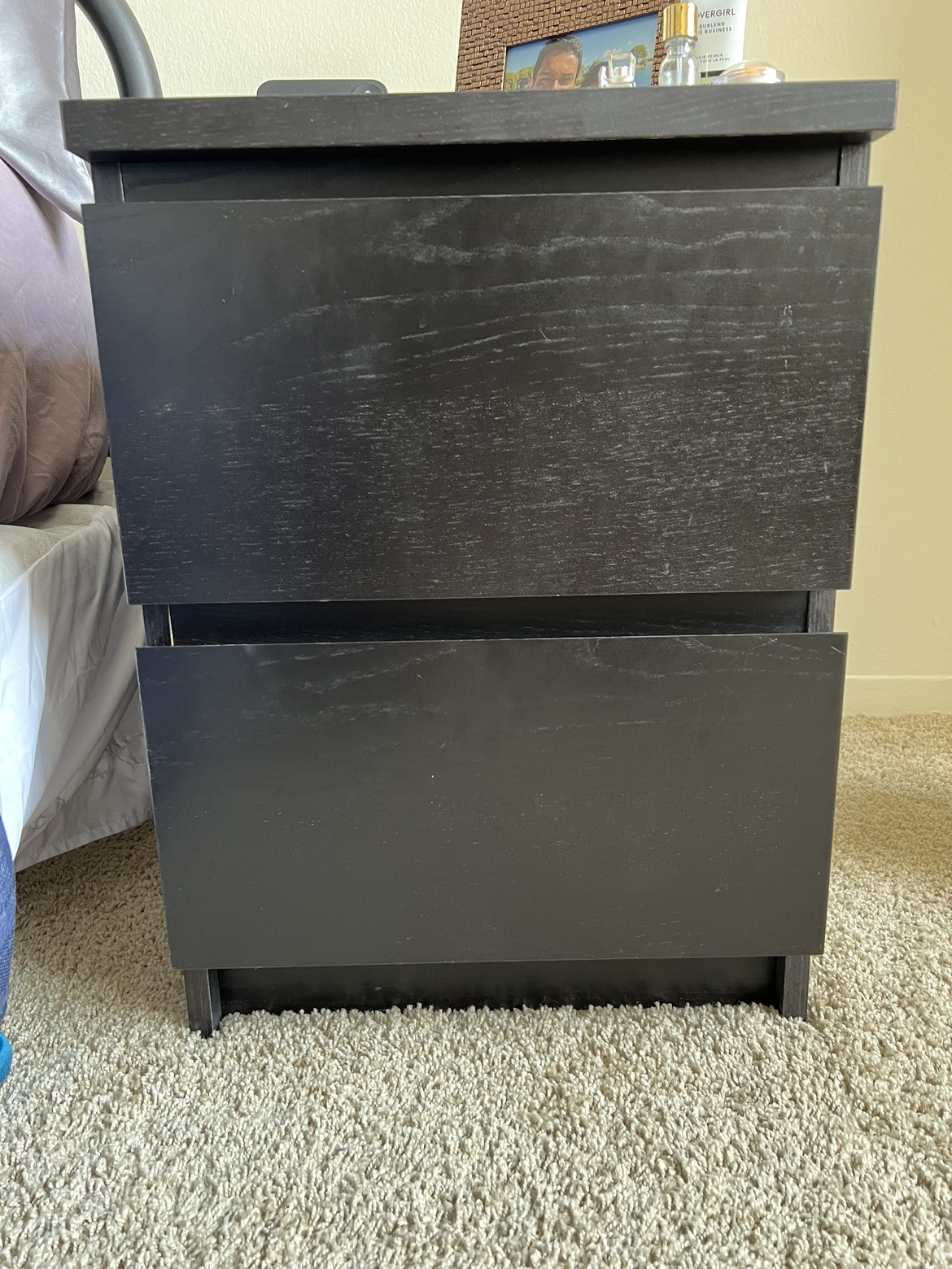 MALM 2-drawer chest, black-brown, 15 3/4x21 5/8 "
