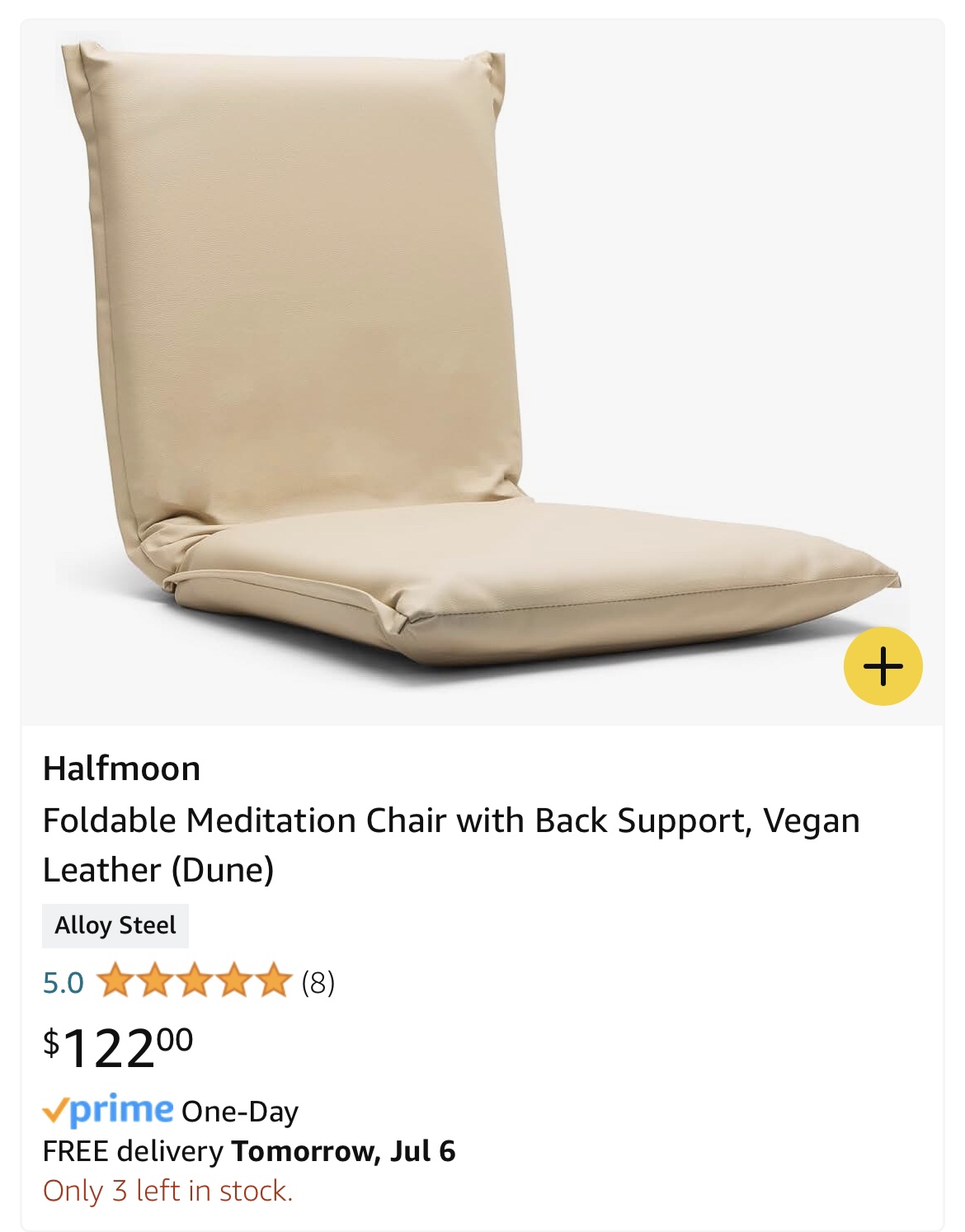 New B, Halfmoon premium vegan leather meditation seat