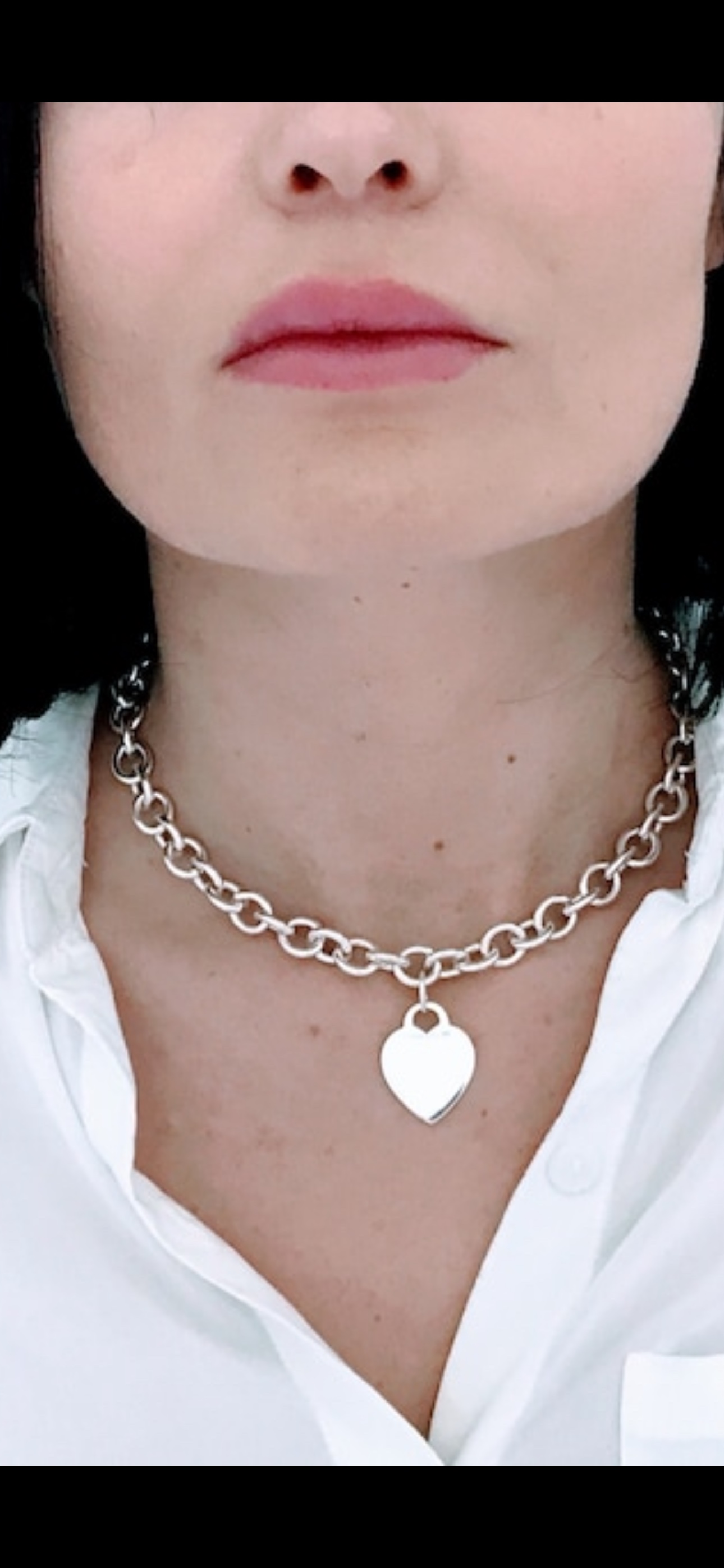 Tiffany & Co. Blank Heart Tag Heavy Chain necklace - photo 3