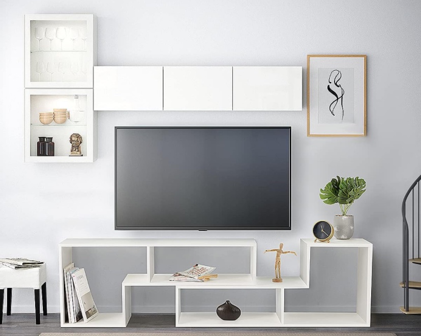 Two piece tv stand
