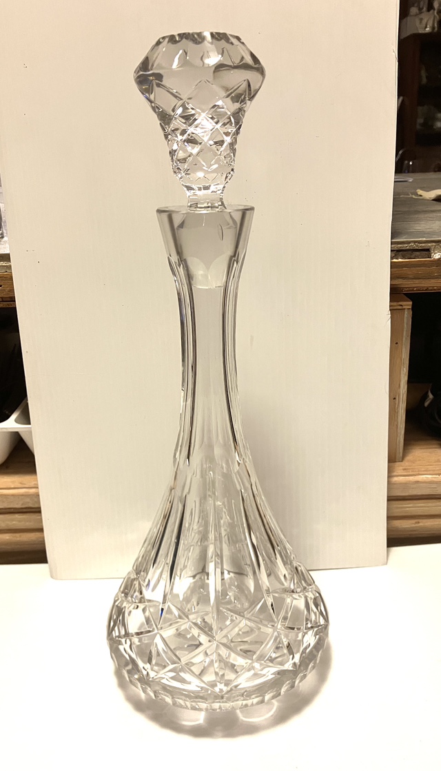 Cut Lead Crystal Cut Glass Eleanor Pinwheel Pattern Decanter ox - photo 2