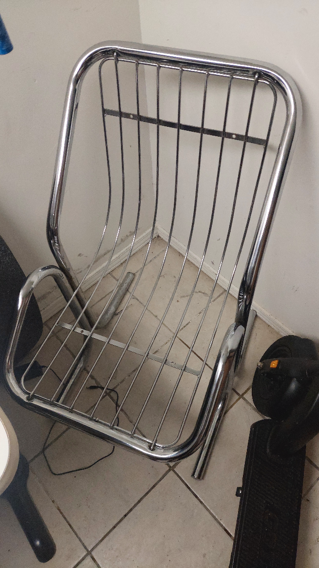 vintage chrome chair - photo 2