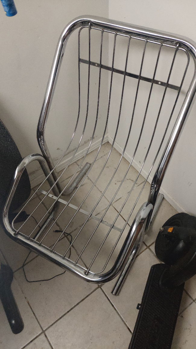 vintage chrome chair - photo 3