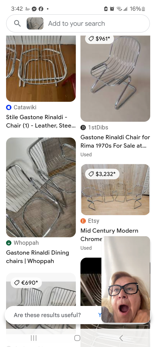 vintage chrome chair - photo 4