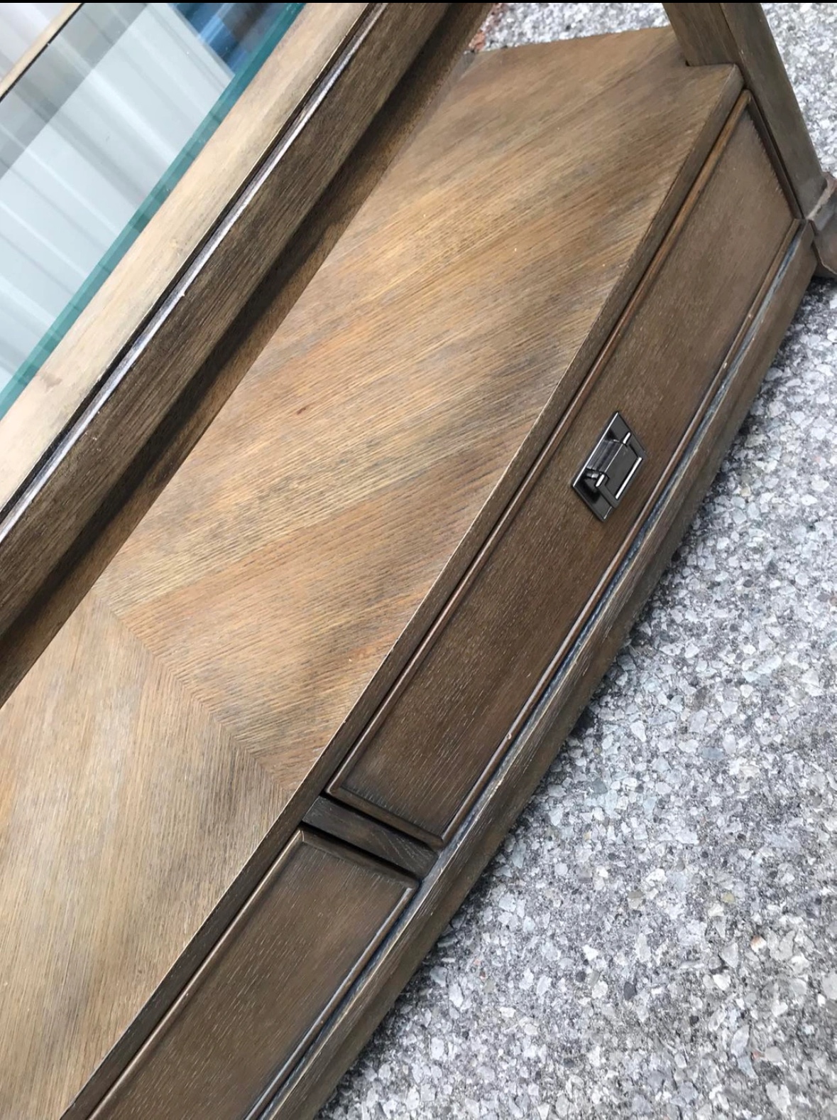 Brown Coffee Table with Glass Top  with Storage image indicator(4)