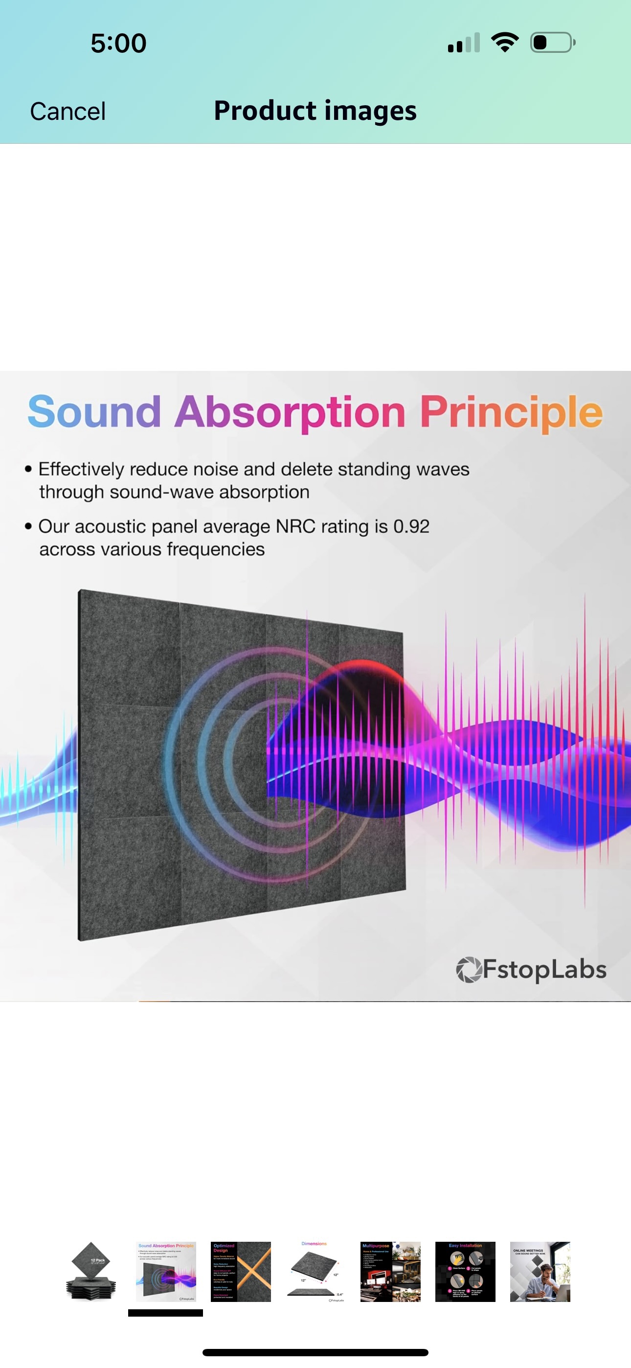 Square Sound Absorption Panel ($15 for 24) thumbnail