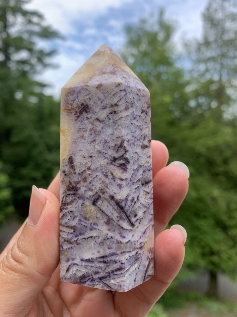 Violet agate tower | crystal image indicator(2)