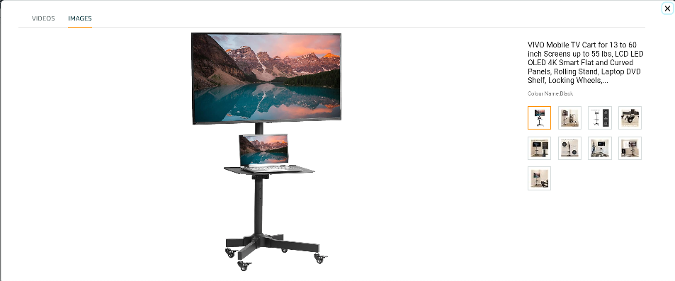 Mobile TV Cart 32-60 inches
