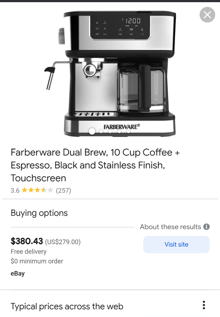 farberware 10 cup+ espresso (coffee machine) - photo 4
