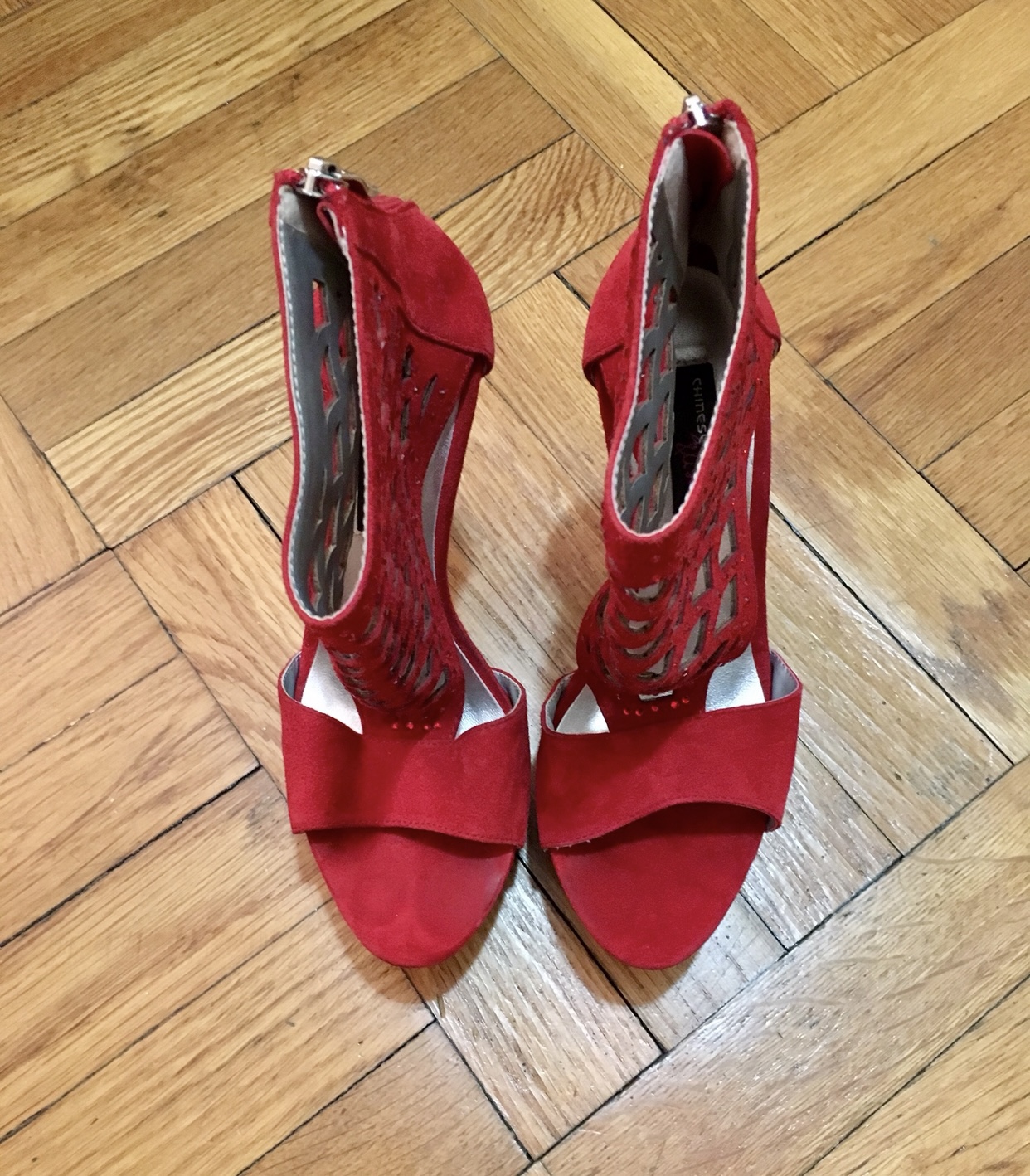 suede high heel sandals image indicator(3)