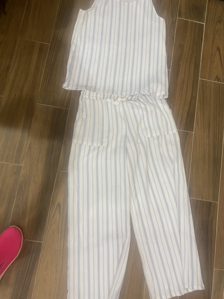 Lounge set wide leg crinkle cotton size m - photo 4