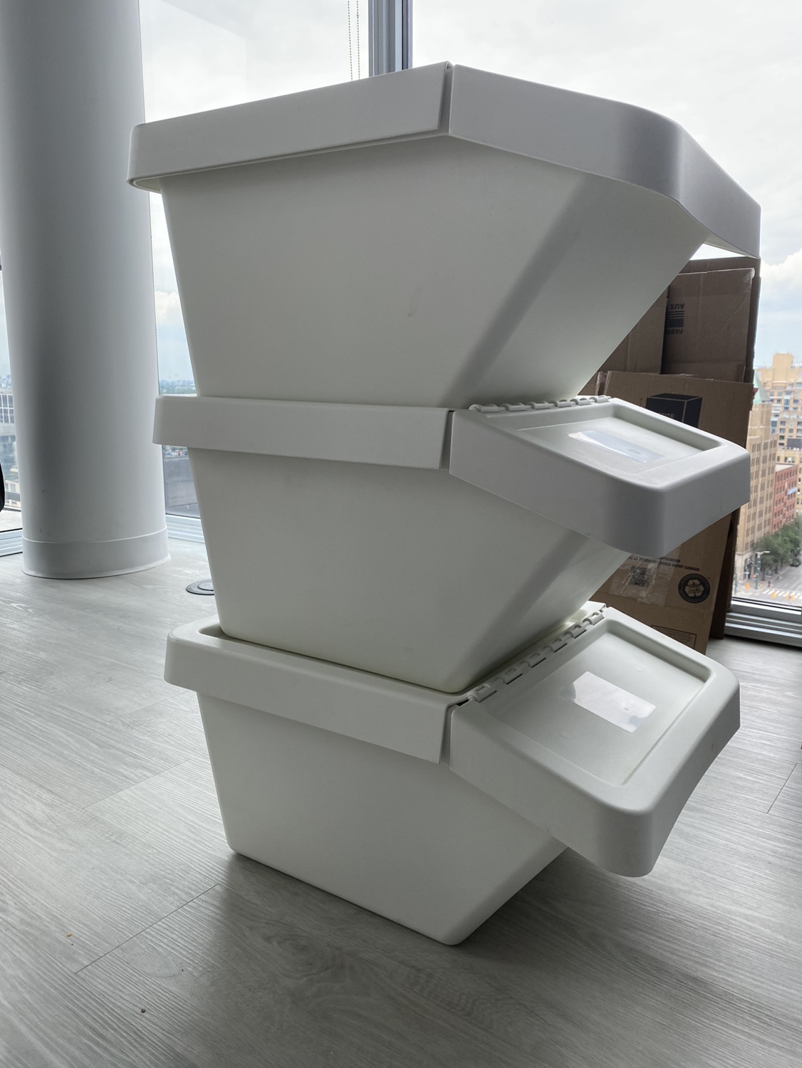 Waste sorting bin with lid | moving sale image indicator(2)