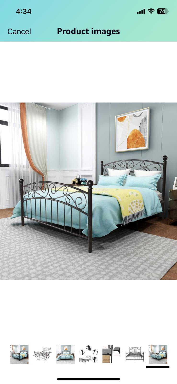 Queen Size Metal Bed Frame