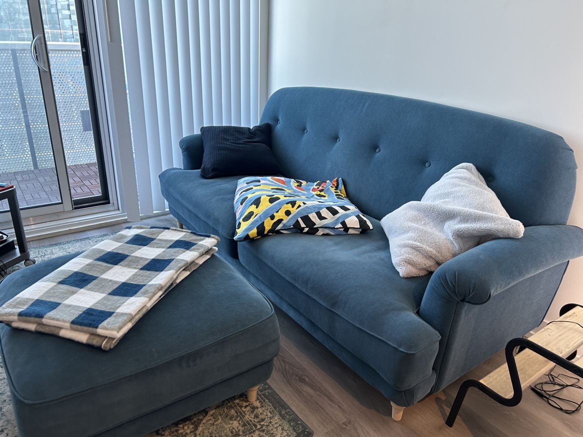 Sofa/Couch + Footstool - photo 2