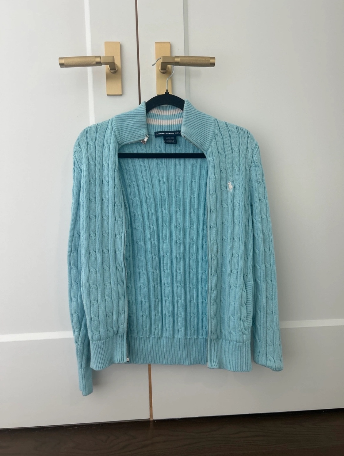 Blue polo zip up thumbnail