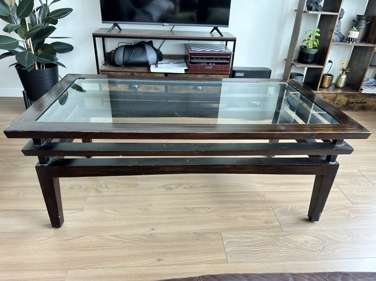 Modern Wood and Glass Table - photo 4