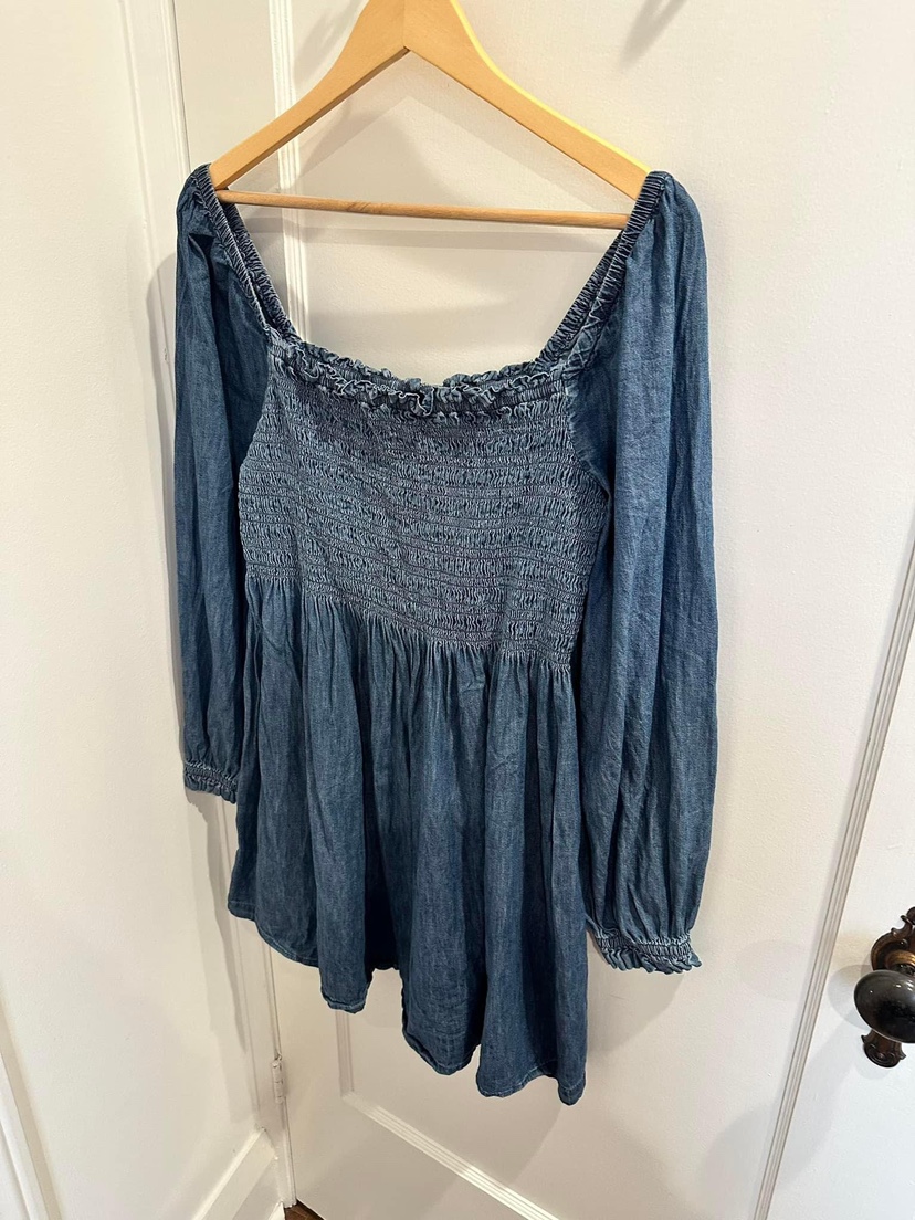 Gap smock denim dress size Large