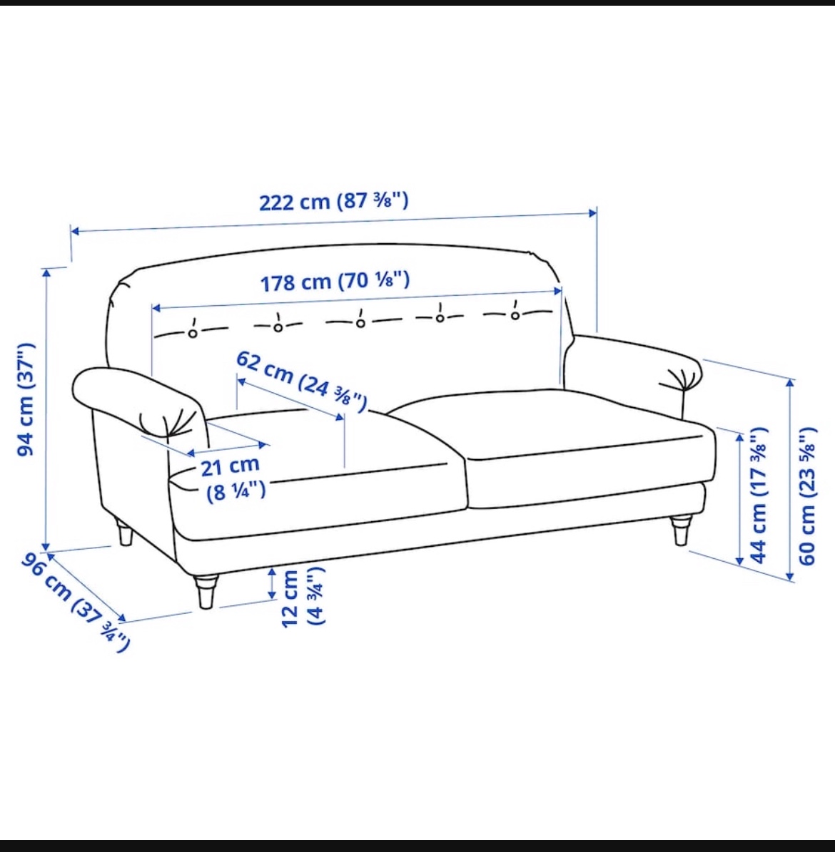 Sofa/Couch + Footstool - photo 3