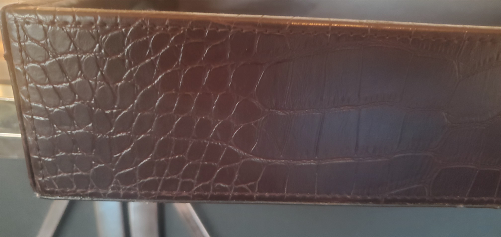Brown black croc serving tray image indicator(2)