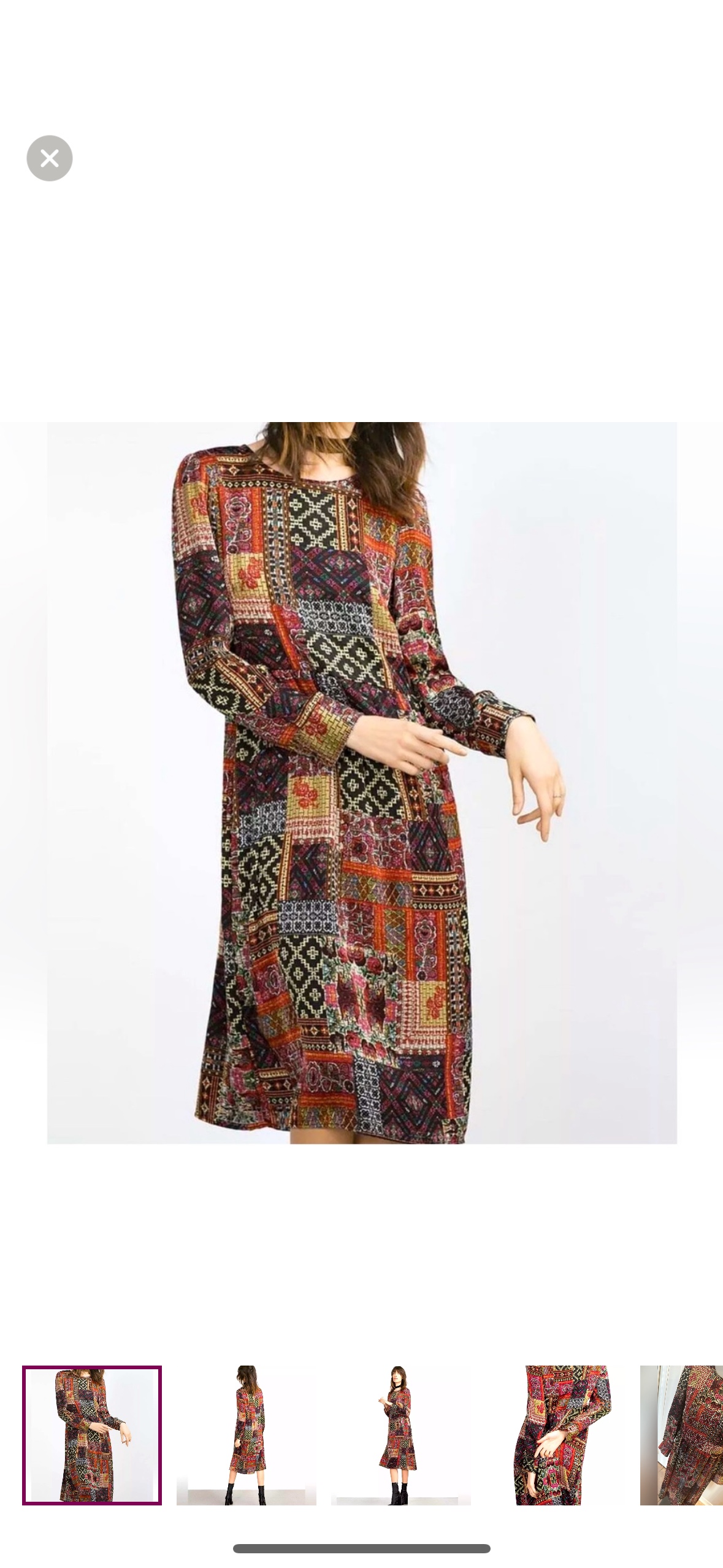 ZARA Velvet Patchwork Y2K Practical Magic Midi Dress size small