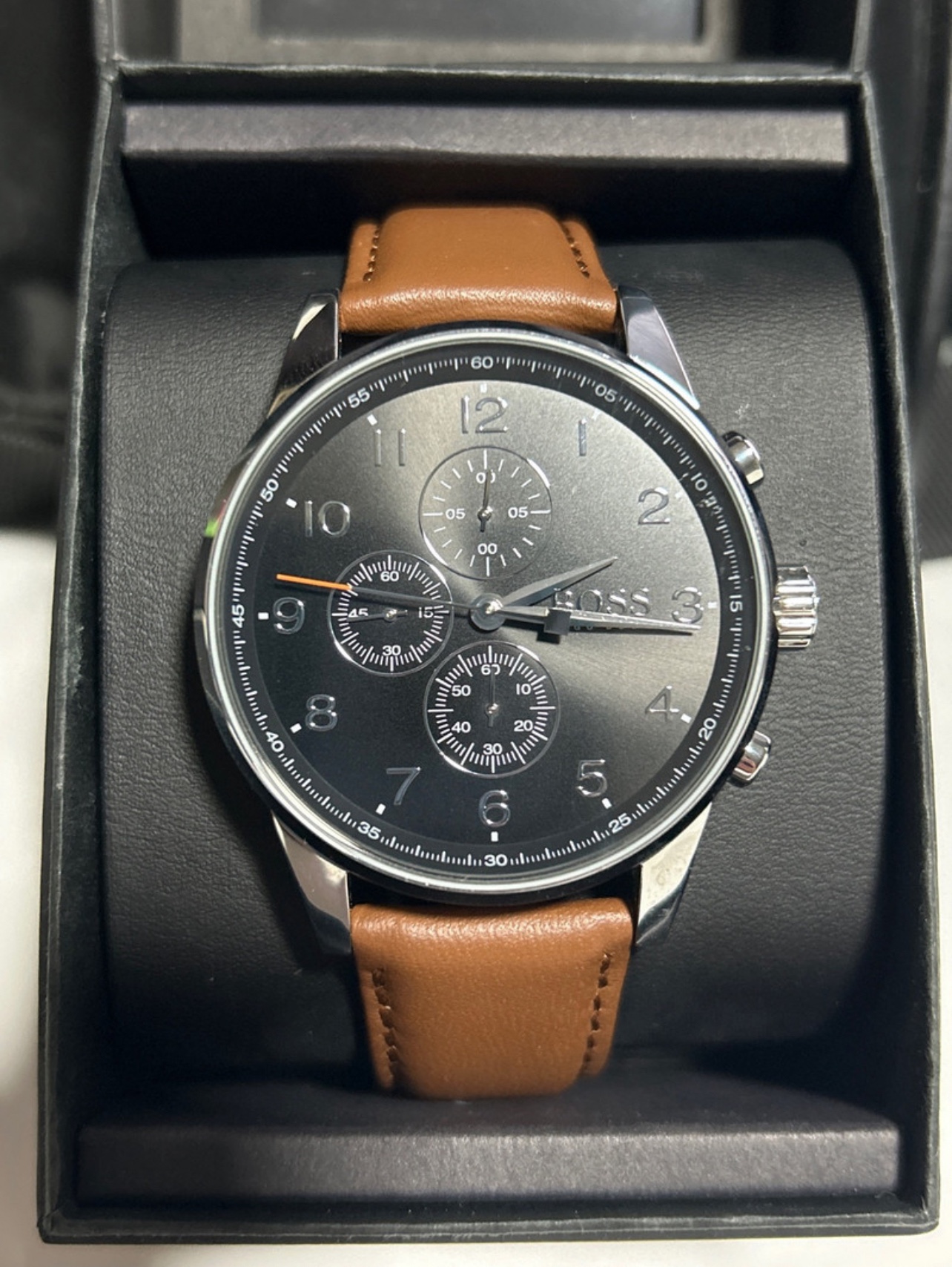 Hugo Boss Men’s Brown Leather Wristwatch