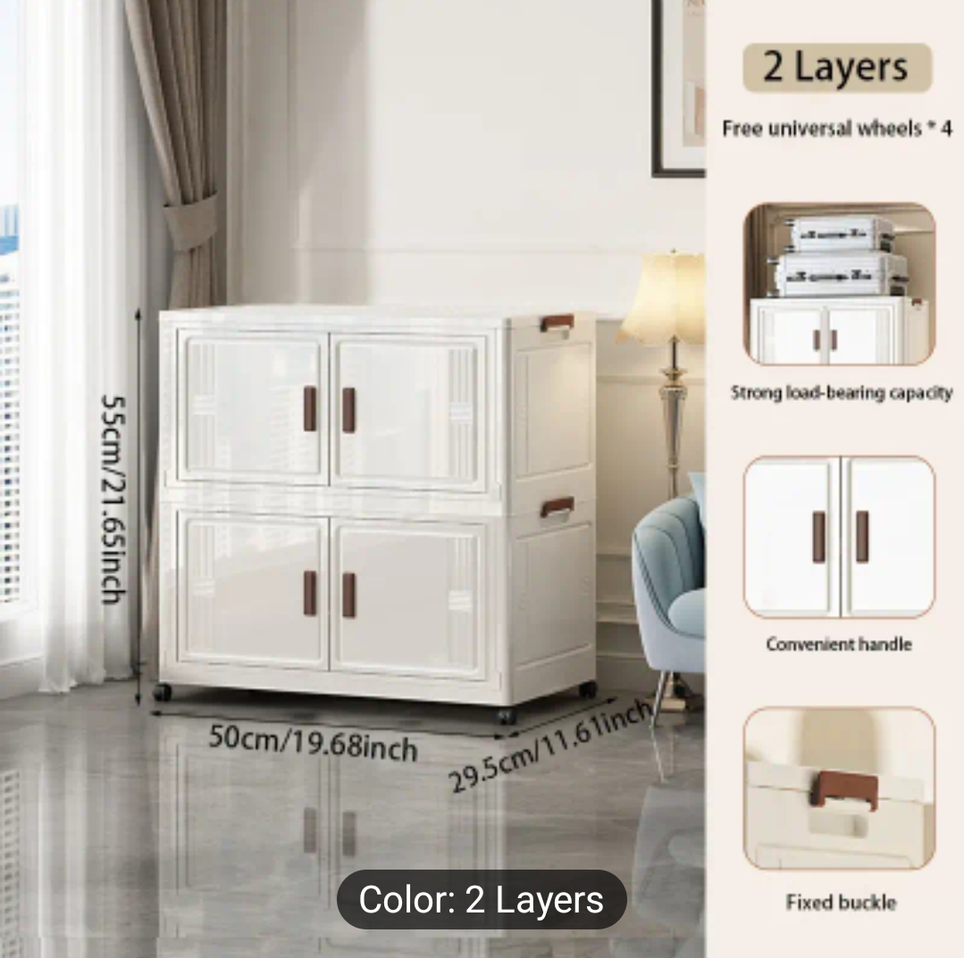 Foldable storage boxes - 2 layers- new