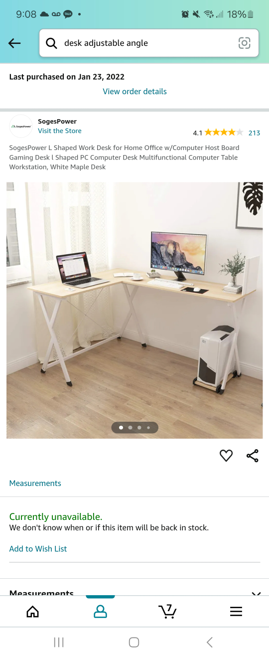 L shaped desk - see detail image - photo 4
