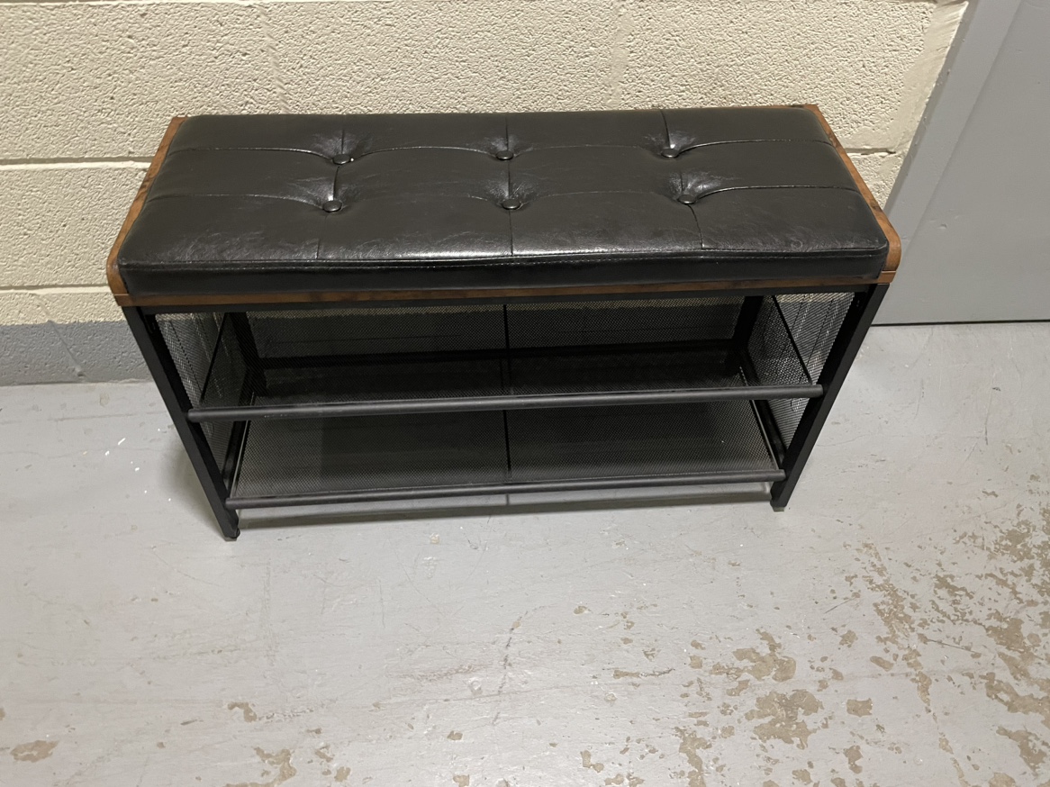 Shoe rack/ bench faux leather like new thumbnail