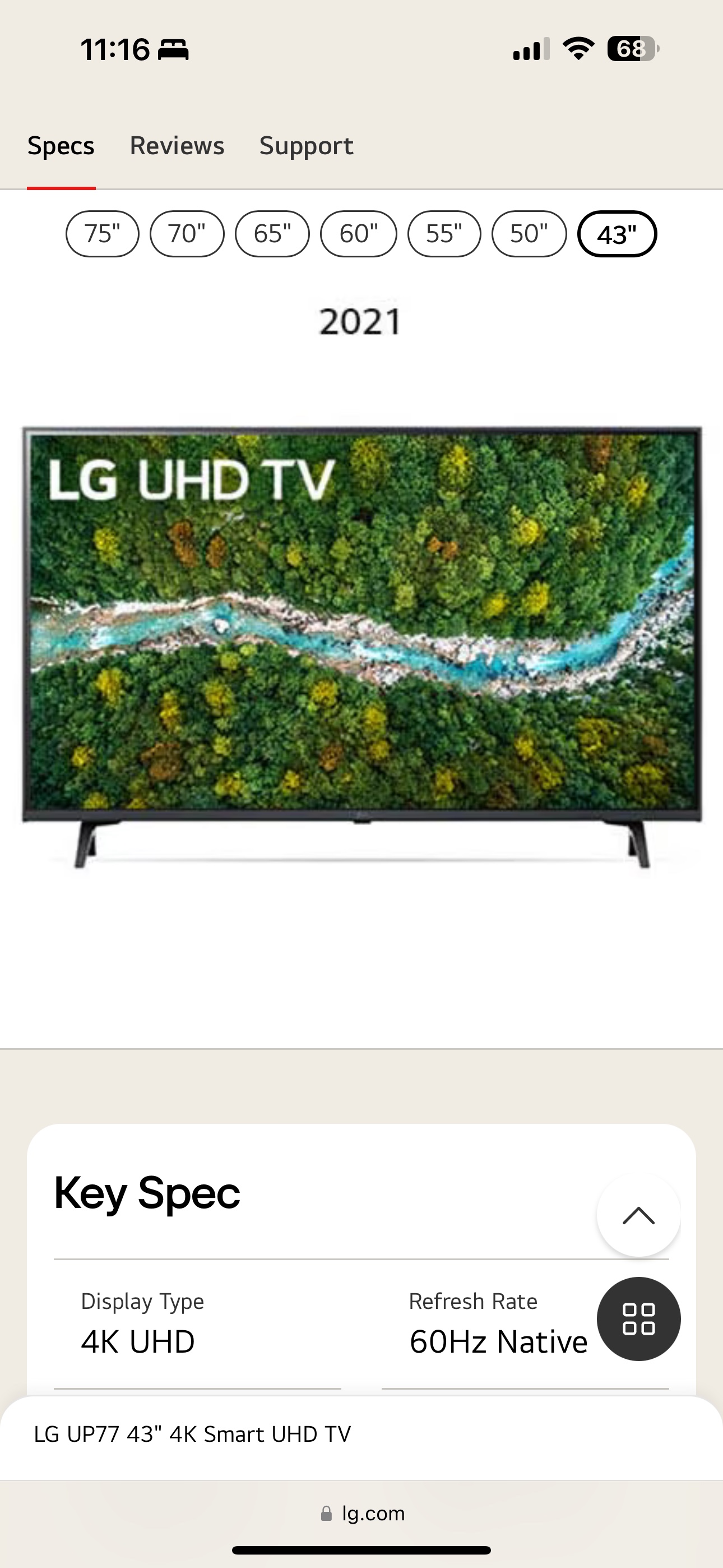 43’ LG smart tv with stand - photo 3
