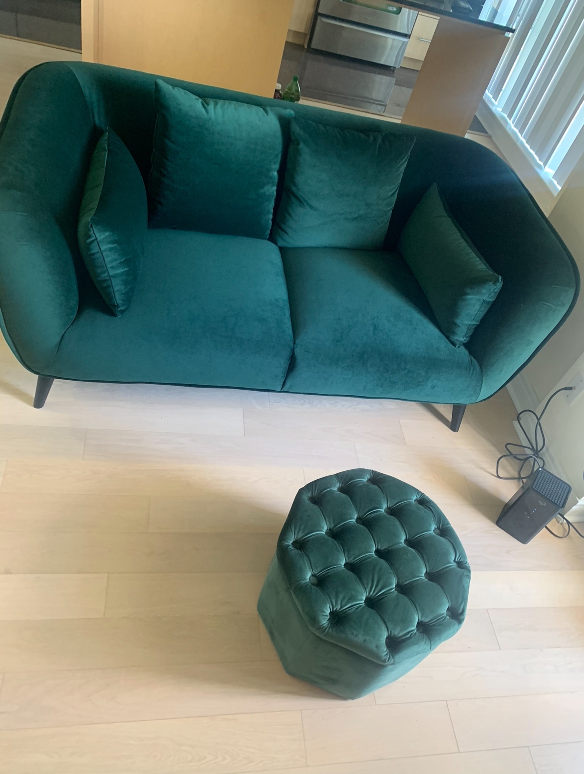Green Sofa + Ottoman - photo 3