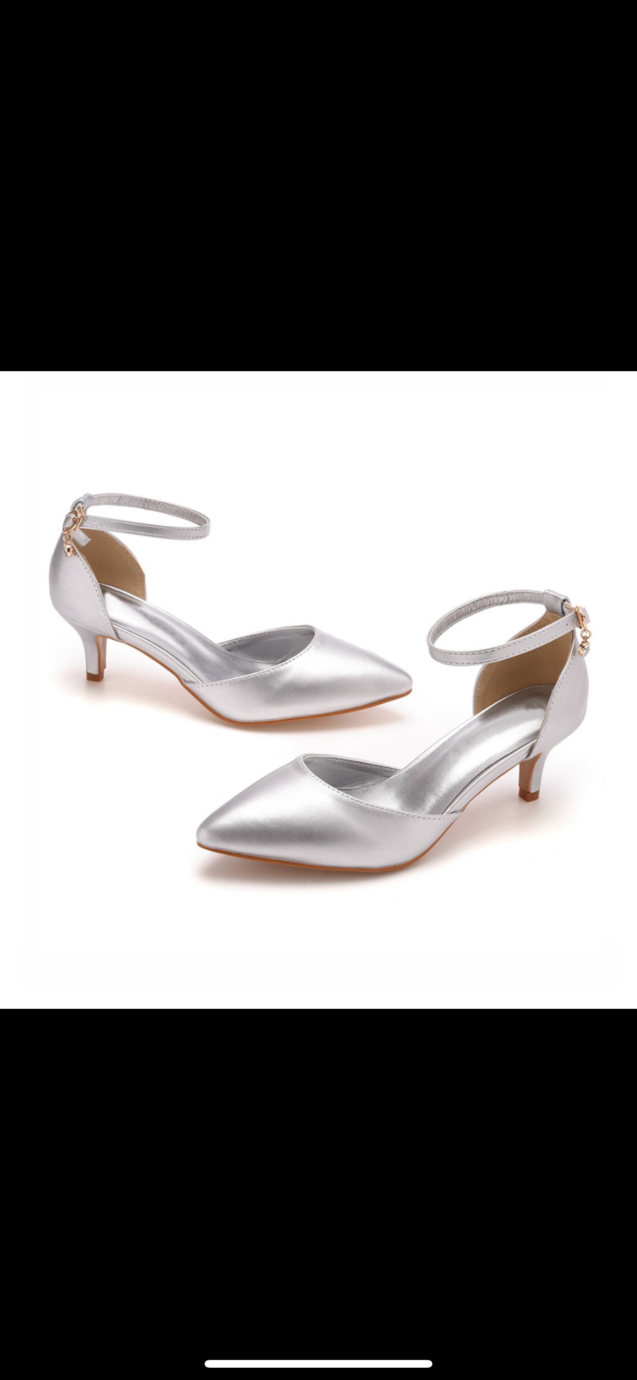 Silver pumps size 9