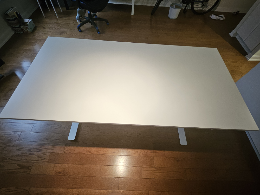 ikea sit and stand table and costco gaming chair - photo 3