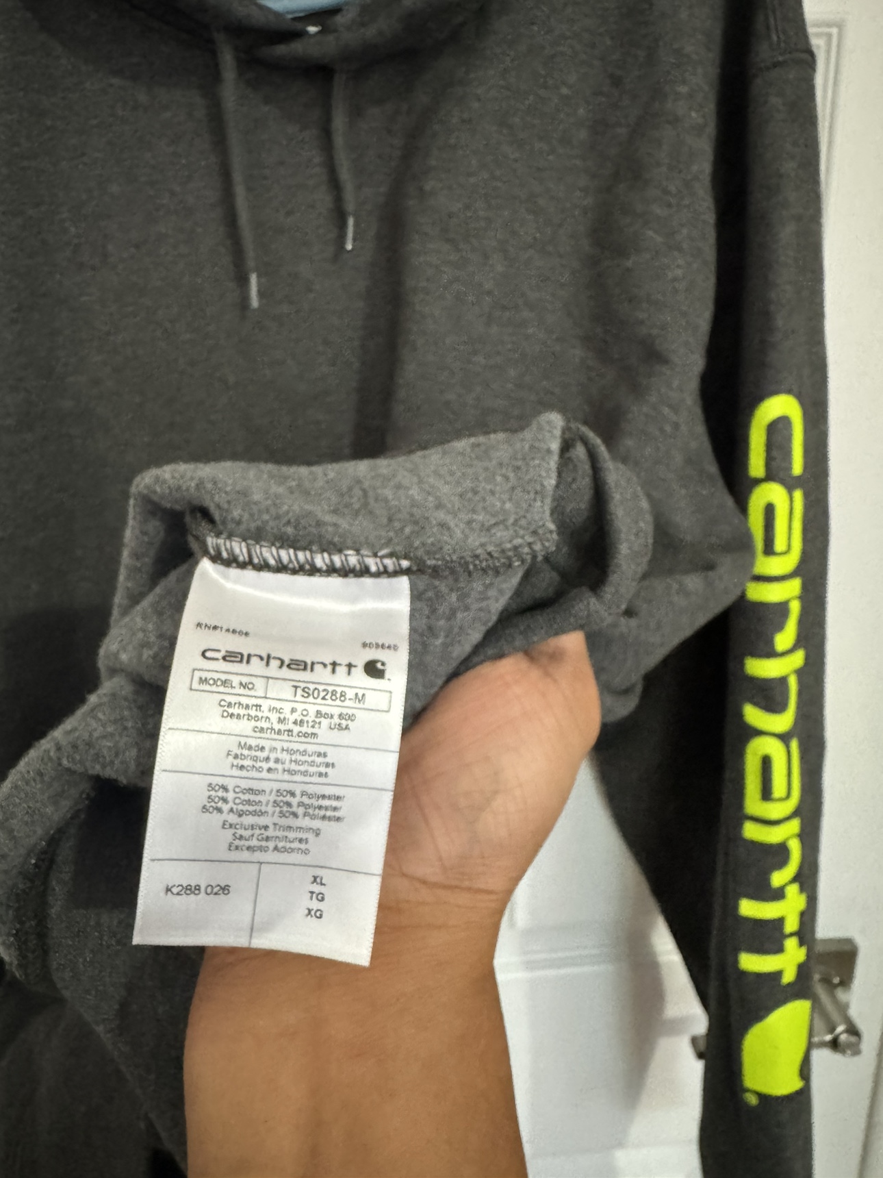 Carhartt Men’s Loose Fit Midweight Logo Sleeve Graphic Hoodie - photo 5