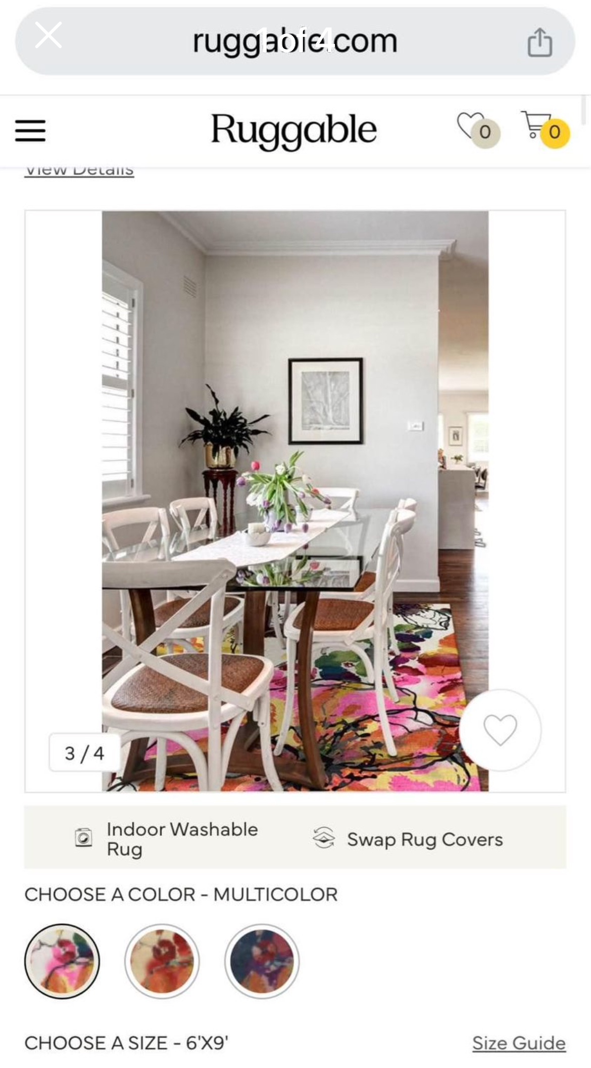 Ruggable floral rug