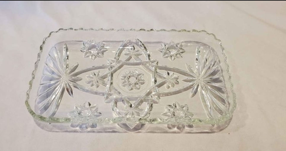 Serving Dish/Relish tray, Rectangular Starburst, Vintage - photo 4