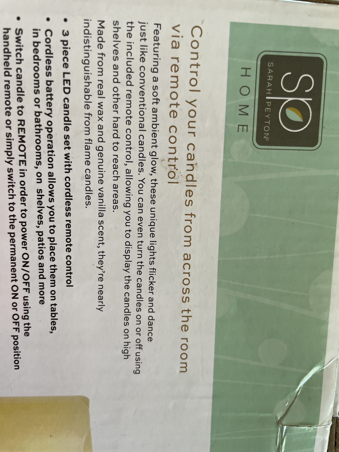 3- piece LED Candle Set ⚽️ image indicator(2)