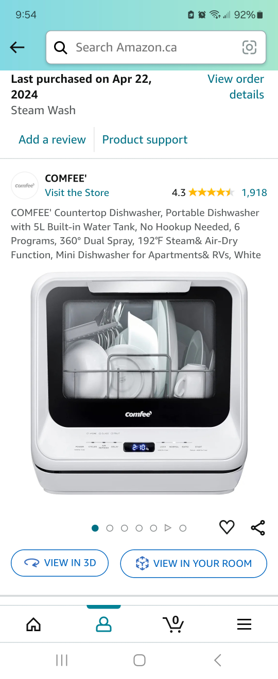 countertop dishwasher