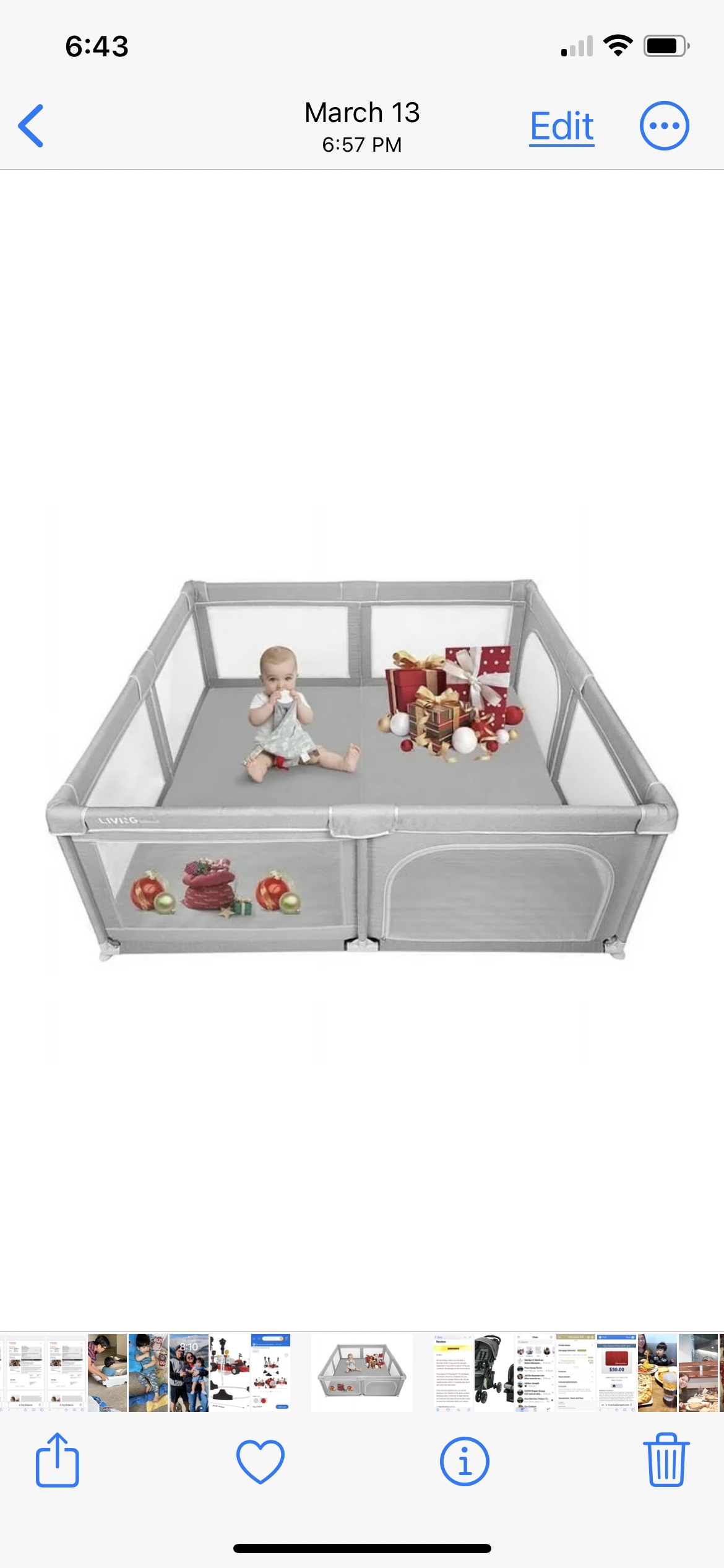 large baby play pen