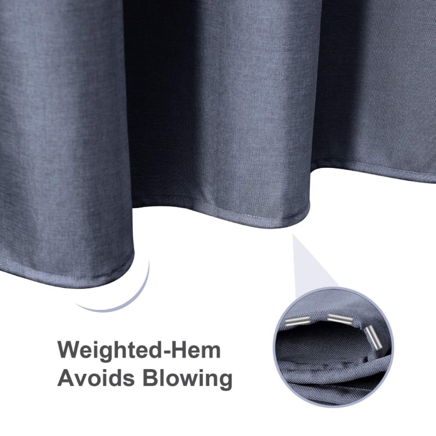 Machine washable linen textured shower curtain image indicator(3)