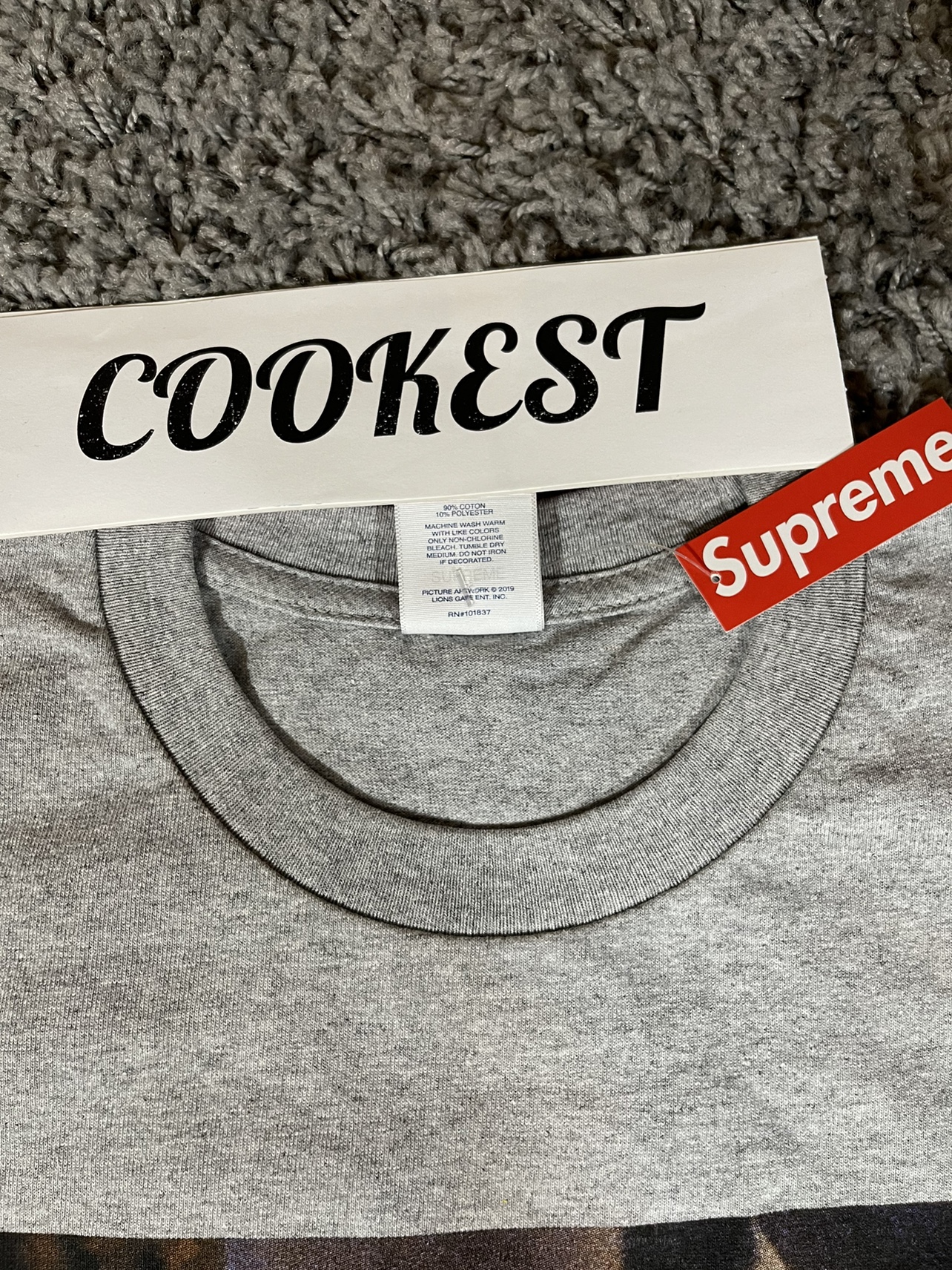 2019SS Supreme King of New York Tee Heather Grey image indicator(4)
