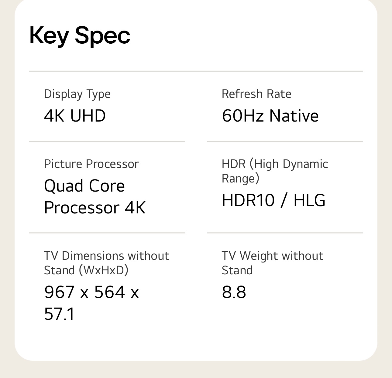 43’ LG smart tv with stand - photo 4