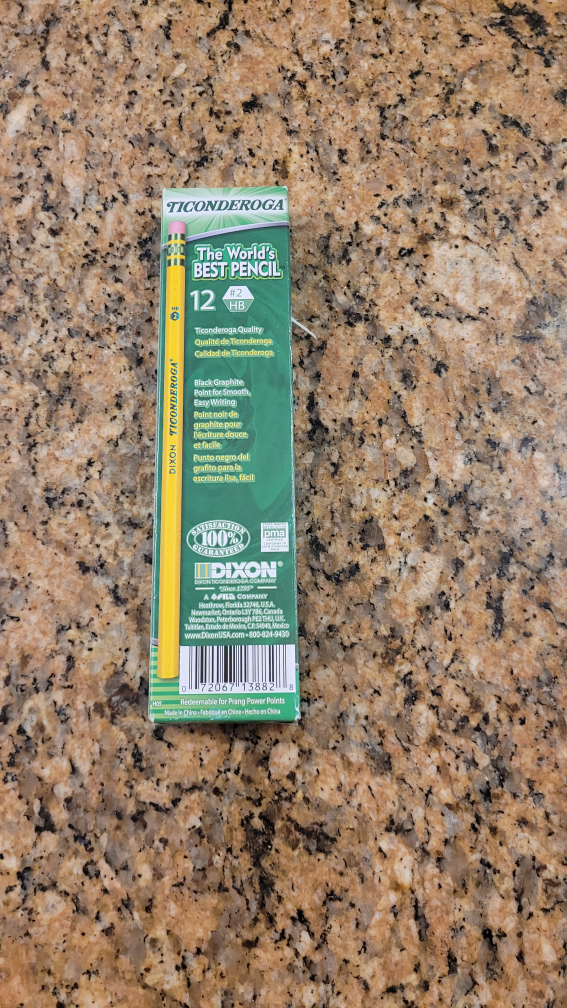 Dixon Ticonderoga Wood-Cased No-2 Pencils, Box of 12, Yellow image indicator(2)